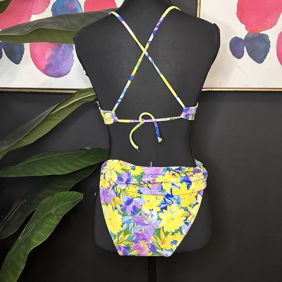 For Love & Lemons Floral Two Piece Swim Suit Cheeky Bikini Women's XS - Picture 4 of 4
